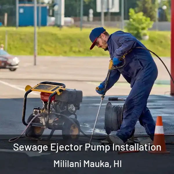  Sewage Ejector Pump Installation Mililani Mauka, HI